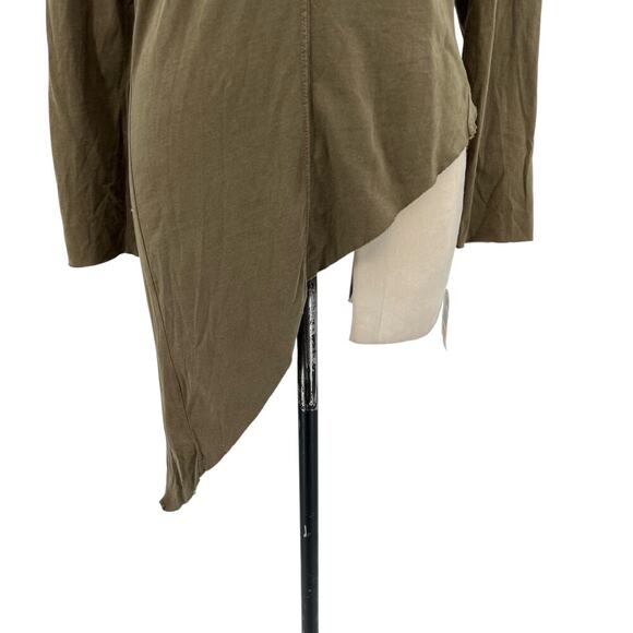 Owens’ Slab‎ by Rick Owens Asymmetrical Long Sleeve Tee Green Size Small - Picture 4 of 15